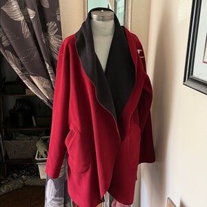 Women's Red and Black Reversible Jacket Renee Lamor